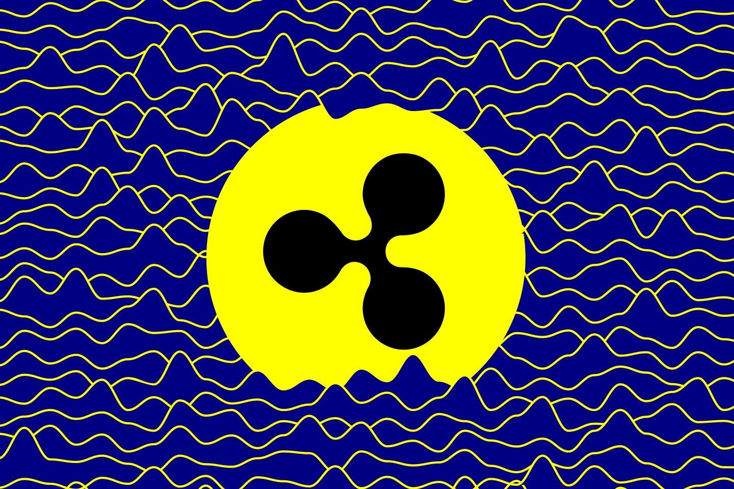 Illustration showing the symbol for Ripple