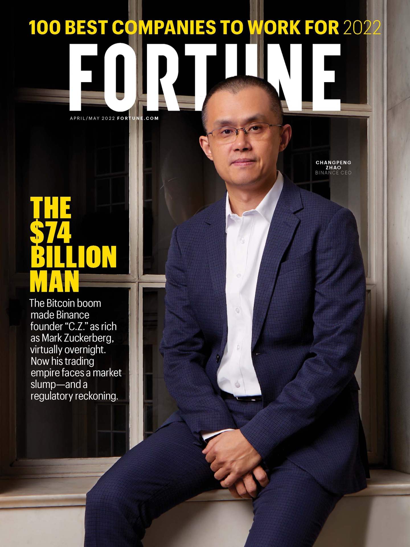 Fortune's May cover of Changpeng Zhao "CZ" CEO of Binance