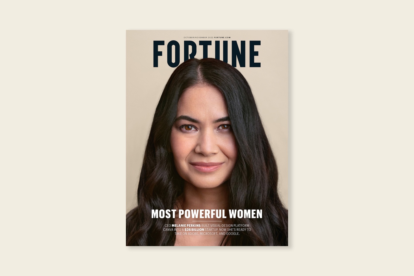 Fortune's October/November 2022 cover with Canva CEO Melanie Perkins.