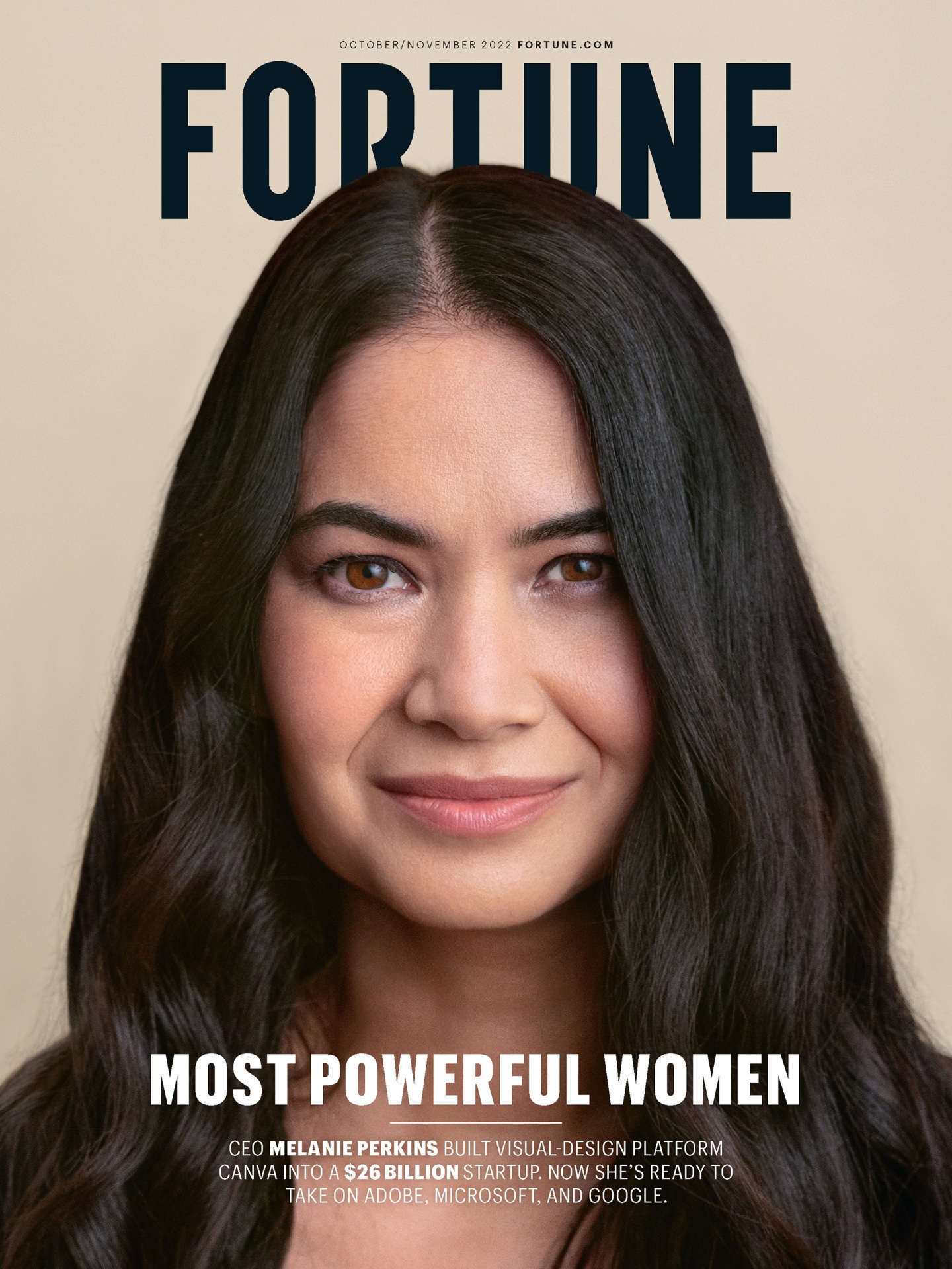 Fortune's October/November 2022 cover with Canva CEO Melanie Perkins.