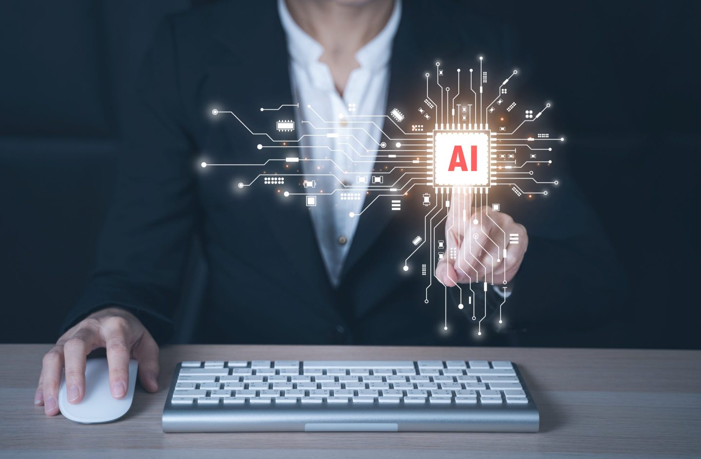 Artificial Intelligence technology and Chatbot Customer Service of Ai Concept