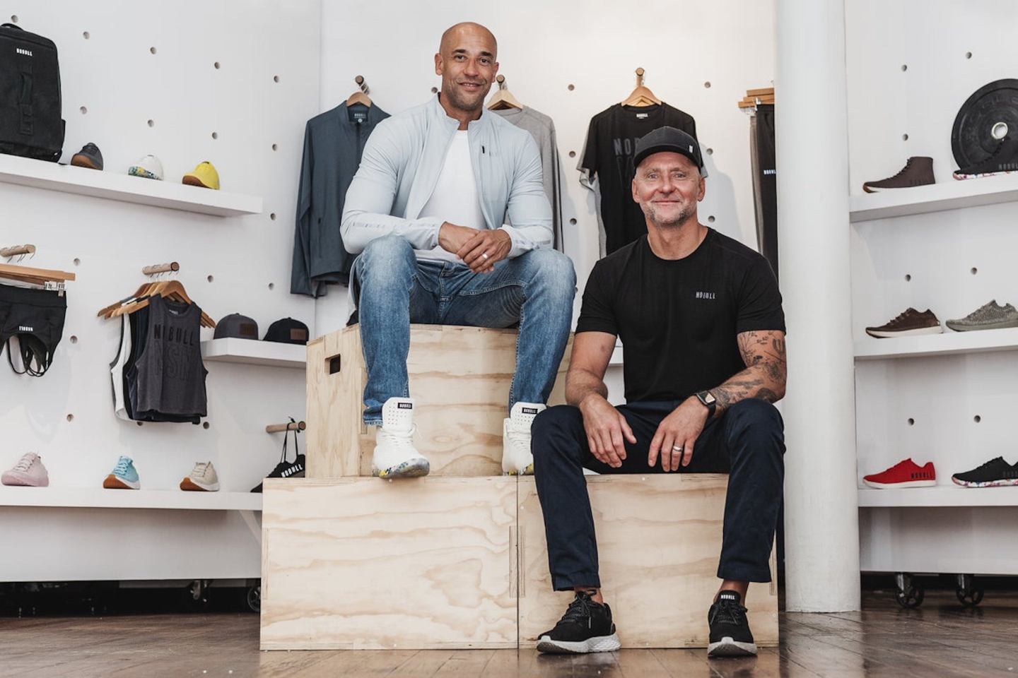 NOBULL co-founders Marcus Wilson (left) and Michael Schaeffer (right) in their store in Boston.