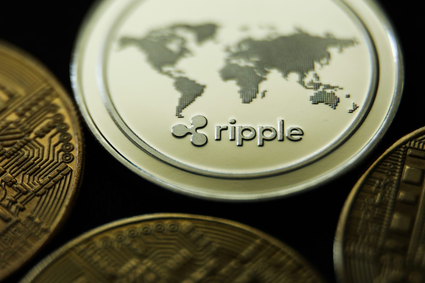 Ripple logo on coin